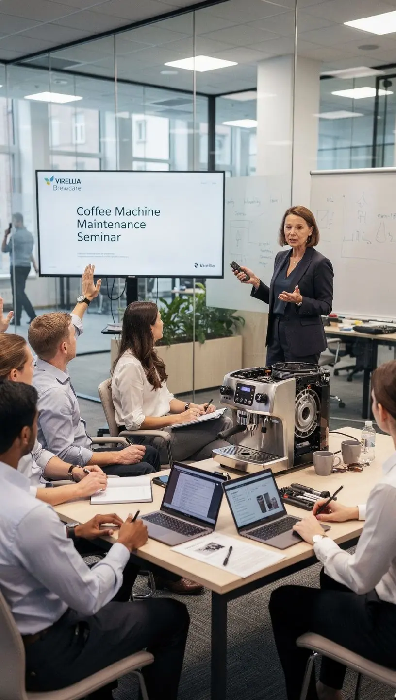 Barista aprīkojums, kas izmanto modernu tehnoloģiju kafijas pagatavošanai.